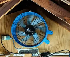 attic fan services with installed attic ventilation fan system in Boston, MA
